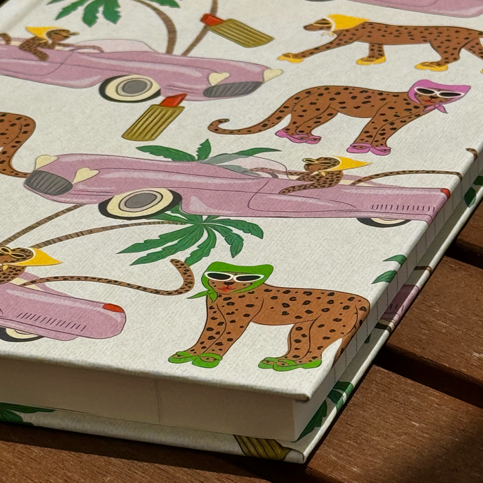Hardcover — Leopard Bon Voyage lined notebook